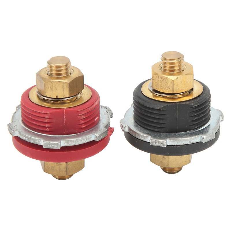 2 Pcs 3/8in Thru Panel Battery Terminal Connector 250A Positive