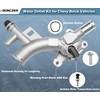 Aluminum Engine Coolant Thermostat Housing Water Outlet Compatible with 2011-2016