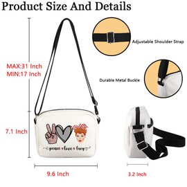 TV Show Inspired Gift Lucy Fans Gift Peace Love Lucy Crossbody Bag (peace love lucy HCross uk)