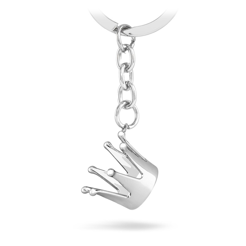 TROIKA Crown Keyring - Crown - Cast Metal - Chrome