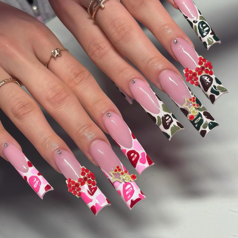 60PCS Nail Charms and Gems Red Rhinestones for Nails Design，3D