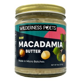 Wilderness Poets Wilderness Poets, Raw Macadamia Nut Butter - Keto, Vegan, No Salt (8 Ounce) - Glass Jar