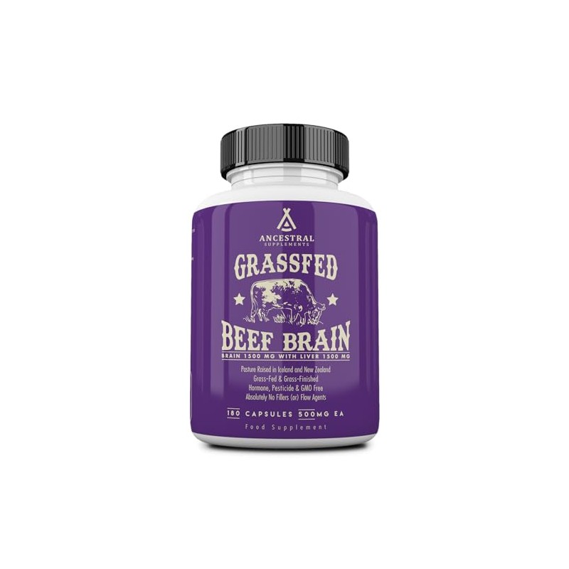 Ancestral Supplements Suplemento cerebral de carne de res alimentado con