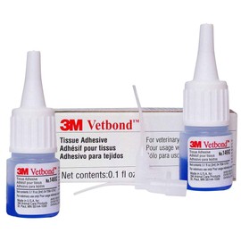 3M Vetbond Veterinary Tissue Glue 3mL (Pack of 2) – Fast-Acting Waterproof Wound Sealant for Pets, Strong Surgical Adhesive, Blue-Tinted for Precise Application