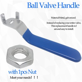 NGe 1Pcs Blue Replacement Ball Valve Handle with M10 Nut,Hole Size 6x10mm