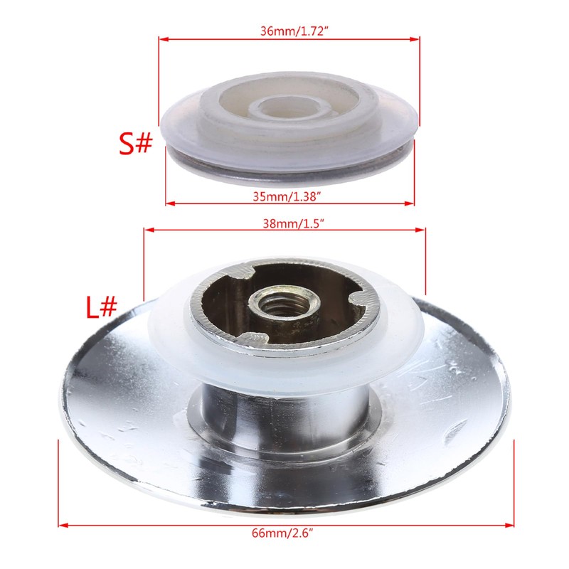 Bestvisse Basin Bounce Button Kitchen Sink Strainer Cover Thicken Stainless