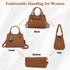 IGOLUMON Women's Top-Handle Handbags PU Vegan Leather Satchel Purses for