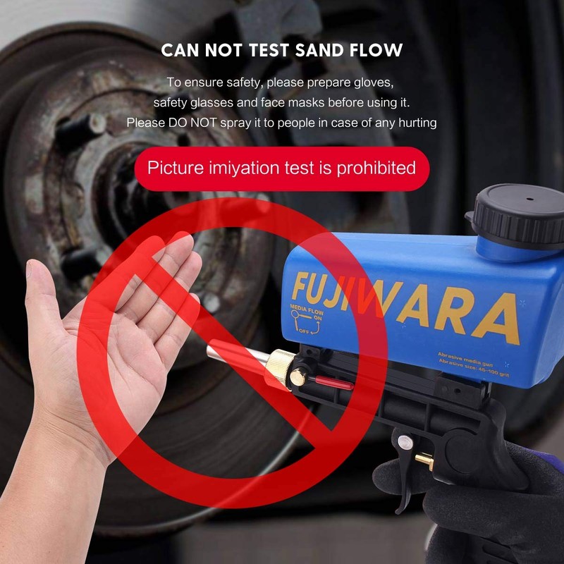 FUJIWARA Sand Blaster Gun Kit, Sandblaster with 2 Replaceable Tips