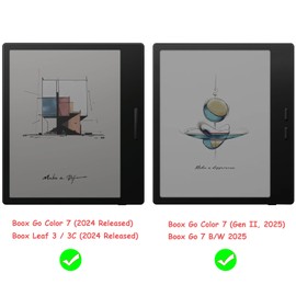 GOVTVA Magnetic Leather Case for 7'' Boox Tablet Go Color 7 (Gen II/Gen I 2025/2024) / Onyx Boox Go 7 Ultra-Thin Lightweight Auto Sleep/Wake Cover with Pen Holder & Magnetic Closure (Vintage Brown)