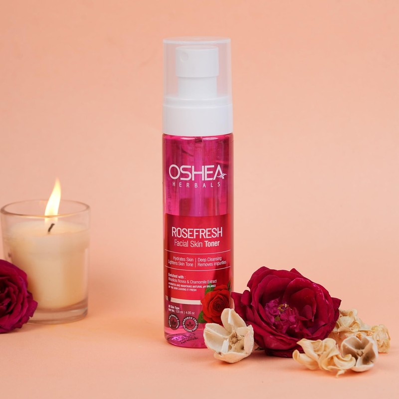 OSHEA Rose Fresh Skin Toner, Red, 120 ml