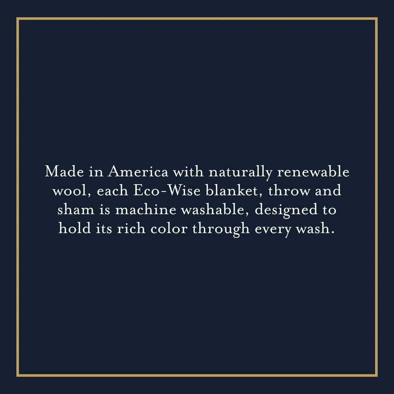 Pendleton, Eco-Wise Washable Wool Throw with Fringe, Black / Ivory