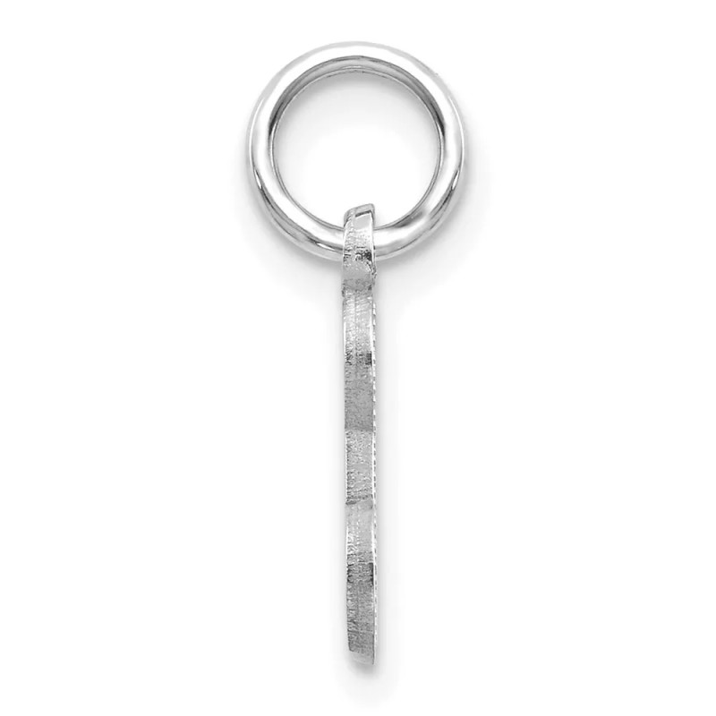 GlittersandGold 14KW Diamond-cut Letter E Initial Charm Bracelet Necklace