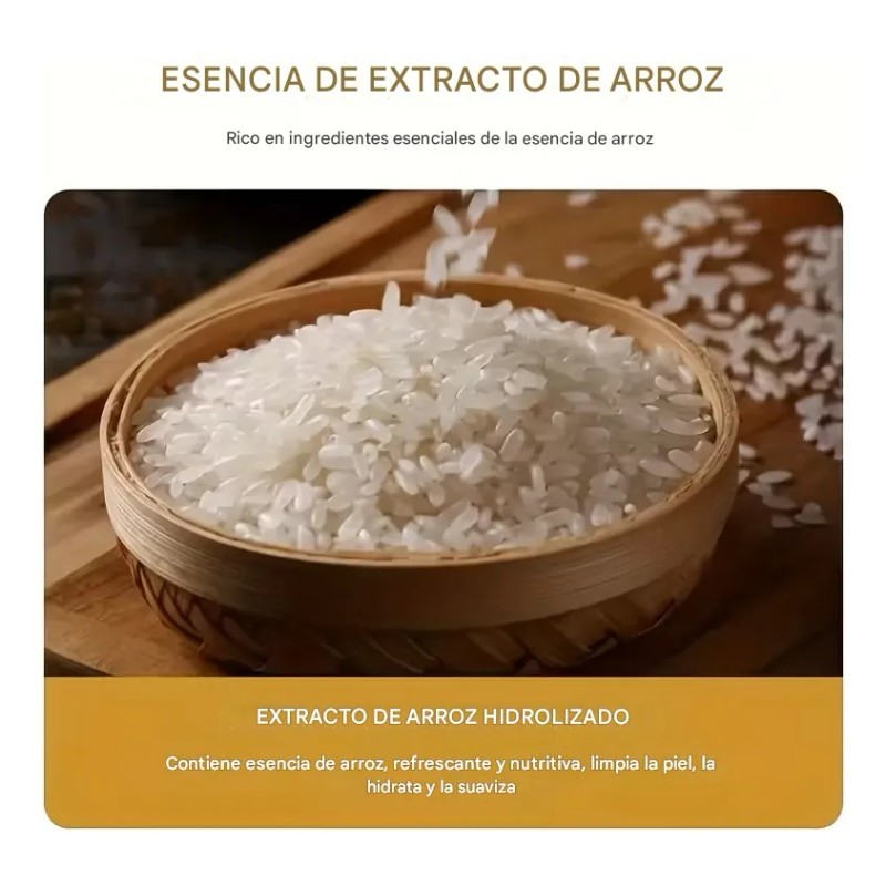 Gel Exfoliante Facial Y Corporal De Arroz Con Extracto Aloe