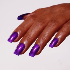 Imtiti Pearl Gel Nail Polish,0.5 Fl Oz Dark Purple Glitter Gel Polish Shimmer Nail Gel Polish Sparkle Soak Off UV LED for Home DIY Nail Art Manicure Salon