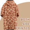 Huglanket Giraffe Gifts for Giraffe Lovers, Wearable Flannel Giraffe Blanket