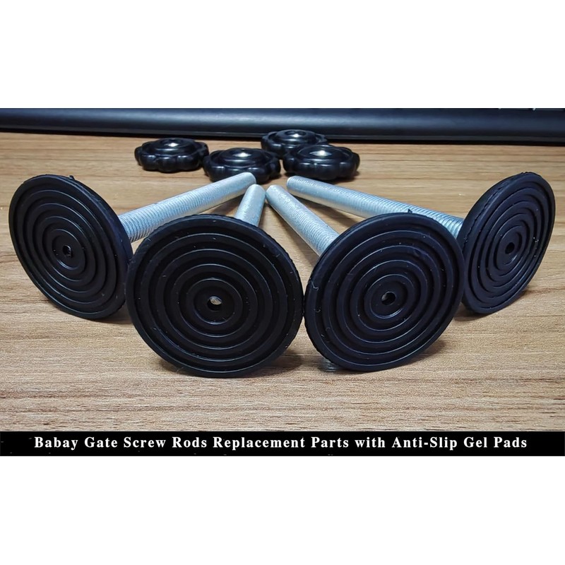 4 Pack Baby Gate Replacement Parts Threaded Spindle Rod 8MM(M8),