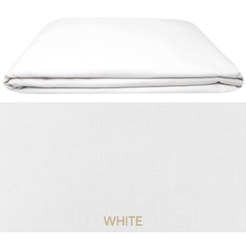 Extra Deep Fitted Sheets 16"/40CM Deep Bedsheets 16 Colours. (King, White)