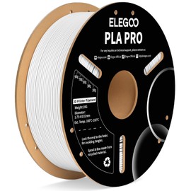 ELEGOO ELEGOO PLA PRO Filament 1.75mm White 1KG, 30-250mm/s Printing Speed Improved Rigidity 3D Printer Filament Dimensional Accuracy +/- 0.02mm, 1kg Spool (2.2lbs)
