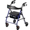 Foldable Rollator Walker with Seat for Seniors, All-Terrain Wheels, 350lb
