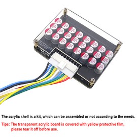Equalizador activo de batería 5A 6S 7S 8S Equalizador de grupo completo Lifepo4 Lipo Li-ion LTO batería de litio de transferencia de energía equilibrador de condensador con funda protectora acrílica