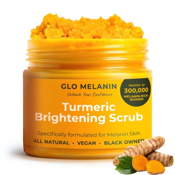 GLO Melanin Turmeric Scrub for Dark Spots Brightening Inner Thighs
