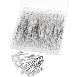 100 count  Bouquet Pins 2 Inches Corsage Pins Flower Pins Rhinestones   Pins Straight  Pins Clear Flower Pins for Wedding Bouquet Decoration  DIY Craft - Color: 200