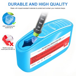 Pack of 4 Cannula Dropping Containers, Plastic Dropping Container for Needle, Small Travel Needle Waste Container, Laboratory Container for Syringing and Sharp Items