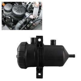 Aramox Universal Oil Catch Can, tanque de depósito de separador de aceite y aire + kit de filtro de ventilación de acero inoxidable para ventilación del cárter # 3931030955
