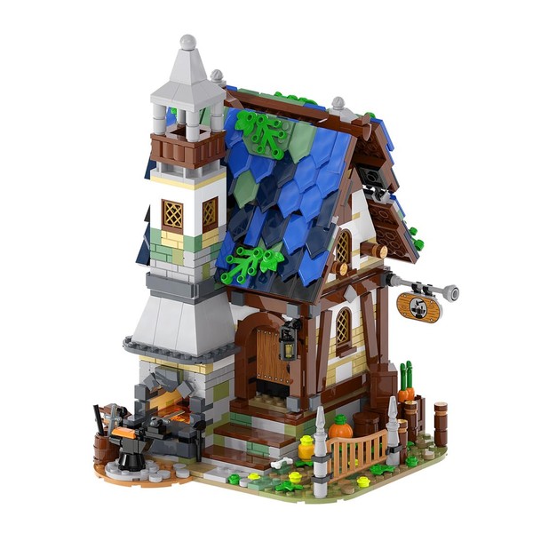 dOvOb Medieval Blacksmith Building Set with LED Light Bricks -