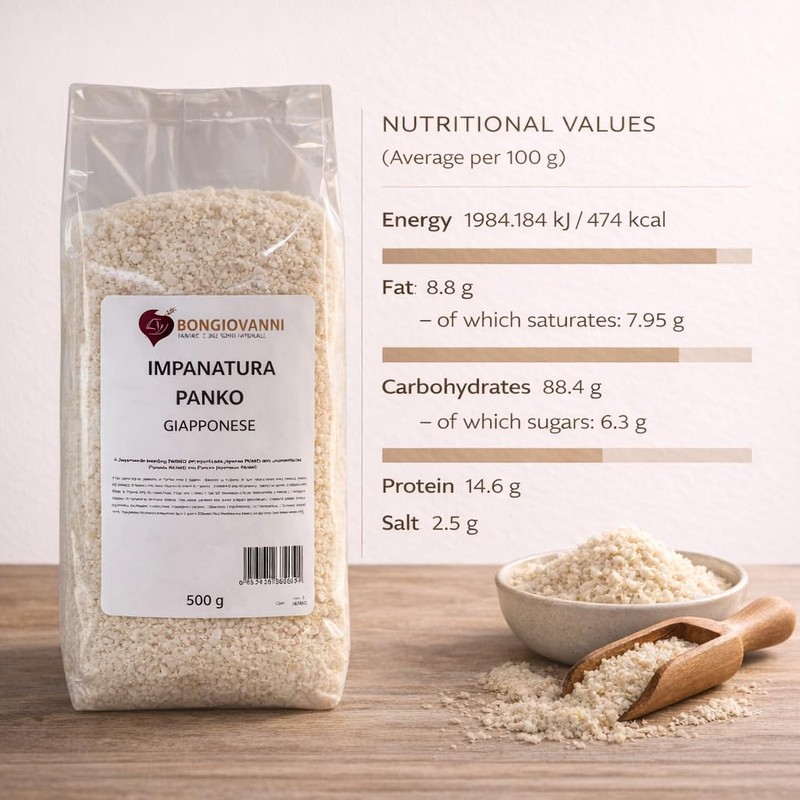 BONGIOVANNI FARINE E BONTA' NATURALI Panko IMPANATURA Giapponese, Pangrattato Panko,