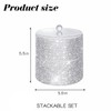 Svpolns Bling Round Dispenser Stackable Apothecary Jar with Clear Lid