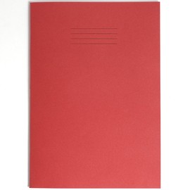 Rhino Stationery Exercise Book | A4 | 80 Page | Blank Exercise Book | Red | Learning Resources | School Books | Pack of 1
