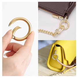 Wanfoou 40pcs Round Carabiner Golden Key Rings 20mm DIY Craft Carabiner