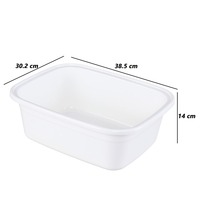 Kiddream 14 Quart Plastic Dish Pan, 4 Pack Wash Basin