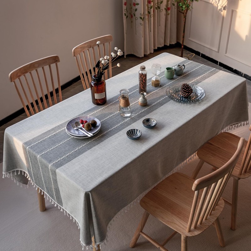 Deep Dream Tablecloth, Embroidered Waterproof Table Cloth Cotton Linen Wrinkle