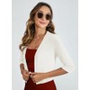 Heymoments Women's Thin Shrugs for Dresses White Large Open Front