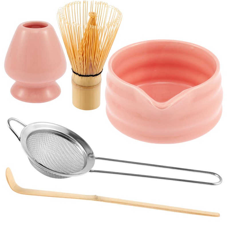 7Pcs Matcha Whisk Set with Ceramic Whisk Holder Matcha Bowl