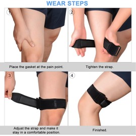 Band Strap for Knee, Adjustable Comfortable Iliotibial Band Wrap Breathable ITB Strap for Iliotibial Band Syndrome