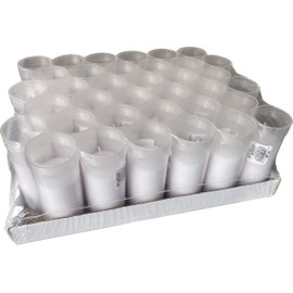 AM Décor White Replaceable Insert Memorial Candles for European Style Devotional Cemetery Candle Holders - 6 Tall Pillar Replacement Candle | Bulk Case Pack of 36