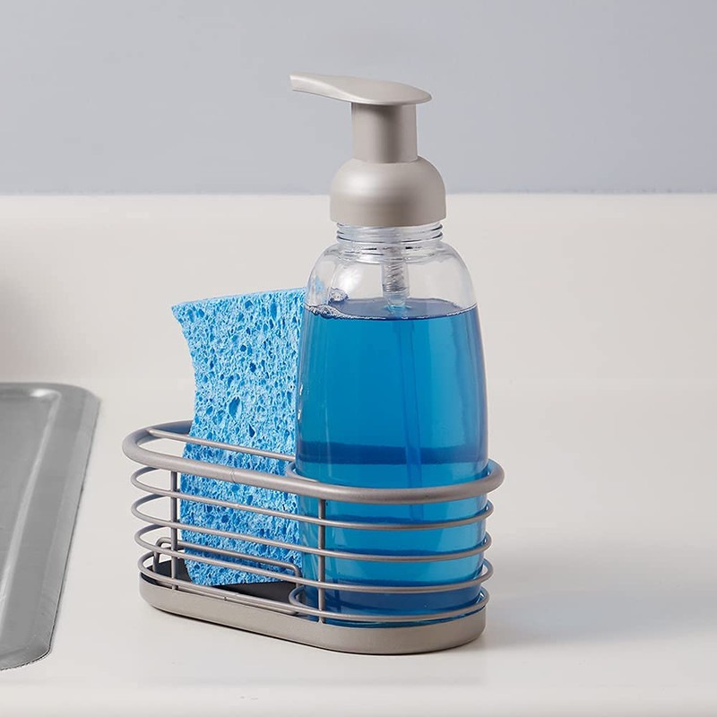 13.5 oz Capacity Refillable Plastic Bottle with Open Wire Caddy