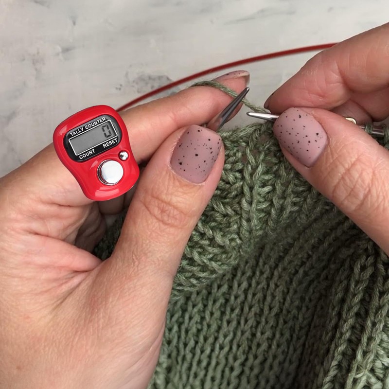 Olikraft 7-Piece 𝐒𝐭𝐢𝐭𝐜𝐡 𝐂𝐨𝐮𝐧𝐭𝐞𝐫 Set - Vibrant Knitting & Crochet