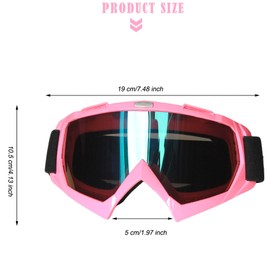 Eyeglasstor Dirt Bike Goggles for Women,Ski Goggle Women and Kids,Motorcycle ATV Goggles Adult Motocross Skiing Snow Goggle(Pink)