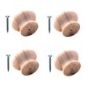 TERF® Traditional Unlacquered Pine Wooden Cupboard Cabinet Door Knob 25mm