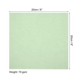 MECCANIXITY 100 Sheets Origami Paper Double Sided 8x8 Inch(20x20cm) Square Sheet for Art Craft Project, Beginners, Gifts Decor, Light Green