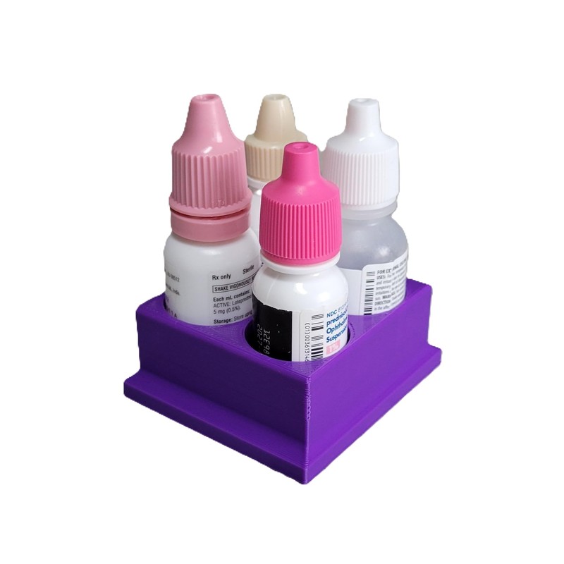 Znet3D Eye Drop Bottles Organizer & Storage – 4-Slot Holder