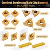 CHAWNIAO Indexable Lathe Turning Tool 21Pcs Kit 1/2" (12mm) Shank,
