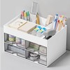 Tumosando Desk Organizer with 4 Drawers, Stationery Storage, Multi-functional, Small