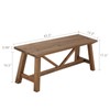 Wnutrees 43" Farmhouse Wood Bench, Narrow Bench, Long Bench Seat