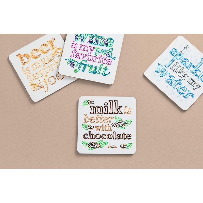 CricutCoaster Blank, Square Infusible Ink, White