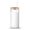 Tronco 20 oz Glass Tumbler with Lid and Straw, Iced